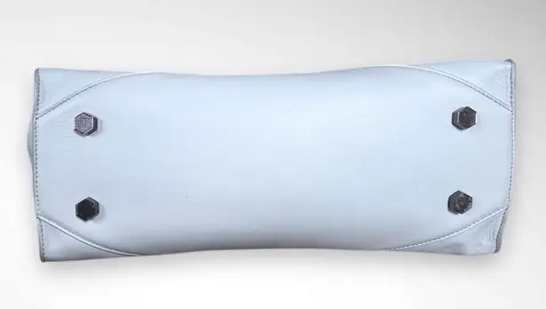 ALEXANDRA CLANCY Mulberry Large Sky Blue Leather Crossybody Shoulder Bag | EUC