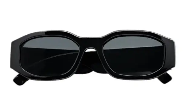 SZADE NIB East Side Black Ink Sustainable On Trend Rectangular Frame Sunglasses