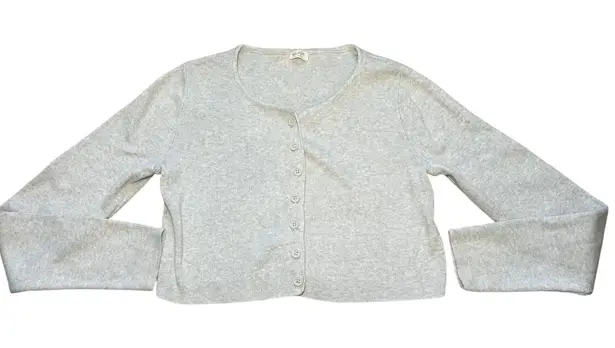John Galt Brandy Melville Gray Button Front Cropped Cardigan Sweater Womens S