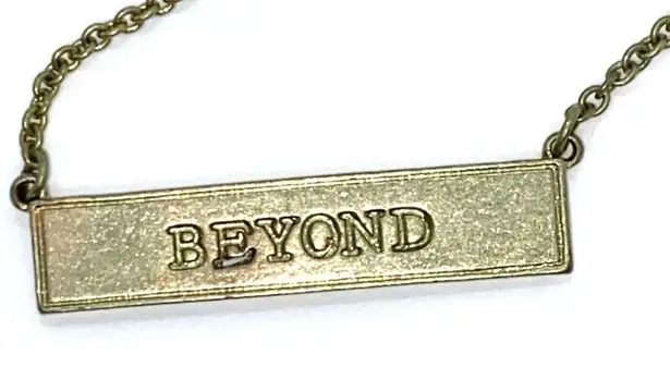 Handmade Infinity & Beyond Gold-Tone Reversible Necklace