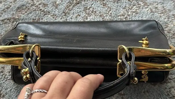 Vintage Roberta di Camerino Leather Doctor Handbag Black