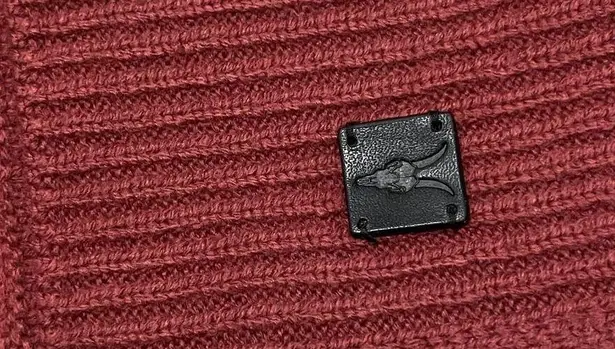 ALLSAINTS NWT Ribbed Knit Wool Blend Scarf Sienna Red 86x10 Cozy Texture