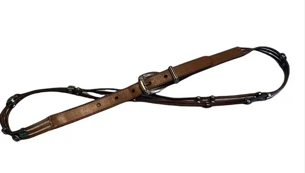Triple Strand Leather Western Belt