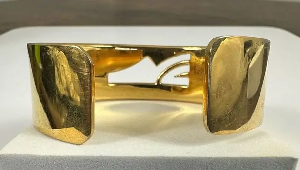 Salvatore Ferragamo Salvatore Ferragamo Gold Tone Bangle Bracelet