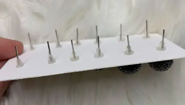 6 Butterfly & Ball Stud Earrings Dark Silver // Lot, Bundle, Set