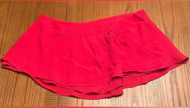 Free People  Gia Red Strapless Flounce Top & Wide Leg Pants Set Size Small