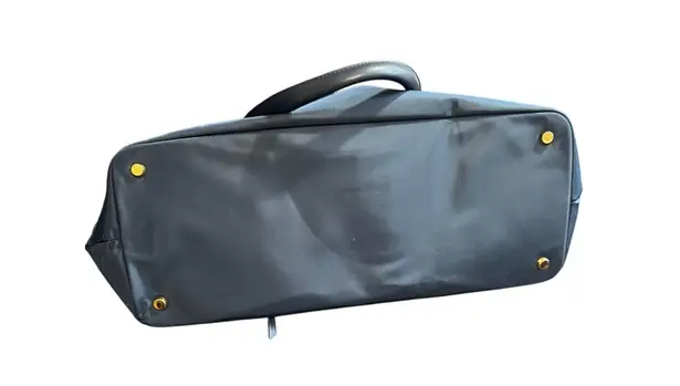 TUMI Georgiana Business Tote in Blue Nylon with Leather Trim Travel Work Caryall