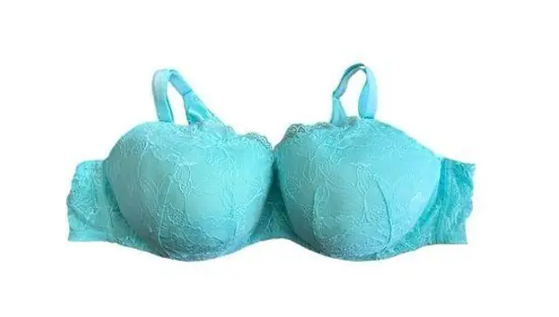 Torrid  Curve Bra Sz 54C Lightly Lined Full Coverage Turquoise Lace