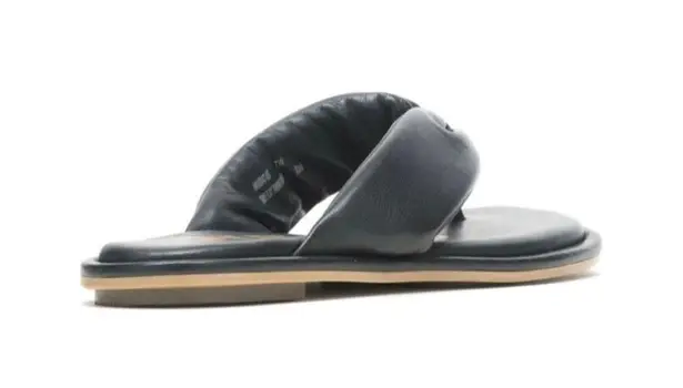 Hush Puppies Emily Toepost Sandal in Black Leather Size 10 NEW