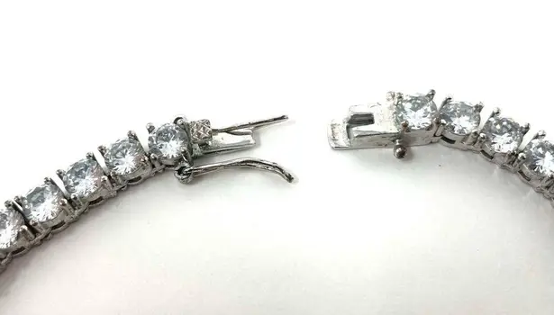 BLING giant CZ tennis necklace statement piece!