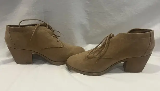 Rocket Dog Sam Coast Fabric Ankle Bootie Womens Size 10W Tan Casual Versatile