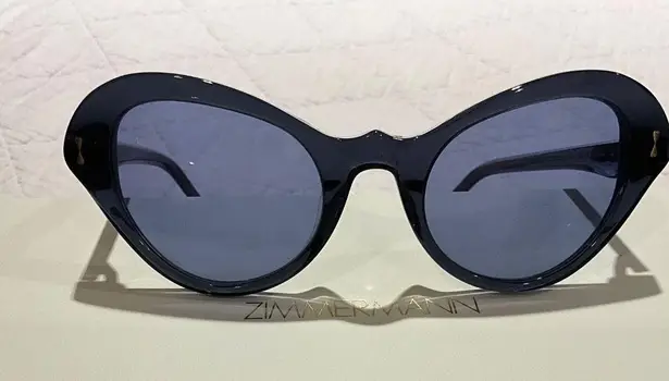 Zimmermann Flutter Cat Eye Sunglasses 49mm Gel Navy. Box and Case included.