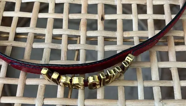 Moschino Logo Skinny Leather Belt