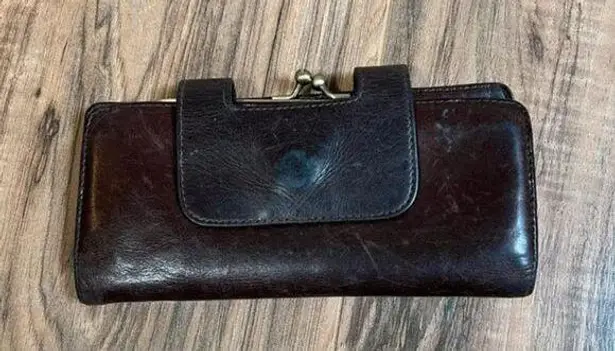 Hobo brown leather wallet