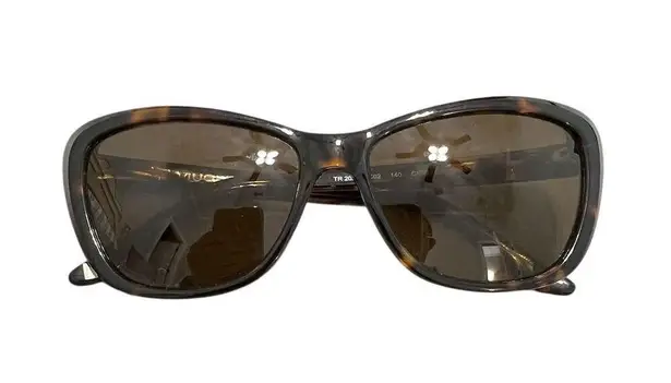 Mugler Women's Geometric Tortoise Shell Sunglasses Brown Lens UV400 Cat Eye - Image 2