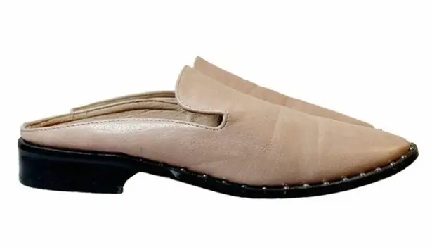 Beast Fashion Mules Blush Taupe Faux Leather Studded Side Slip On Women’s Size 7