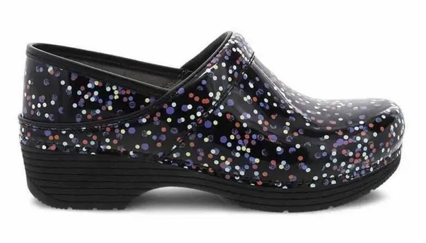 Dansko Women's LT Pro Clogs - Confetti Patent SIZE 42 US 11.5-12 Black