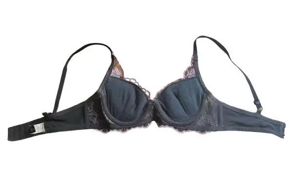 Frederick's of Hollywood Frederick’s of Hollywood Y2K Pink Black Floral Lace Bombshell Gel Push Up Bra