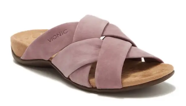 Vionic Rest Juno Slide Sandal with Concealed Orthotic Arch Support Size 9