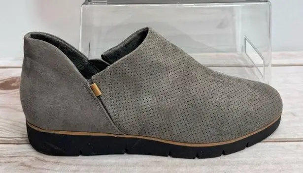 Dr. Scholls Dr. Scholl’s Gray Whoa Faux Suede Fabric Slip On Zip Sneakers Size Women’s 10M