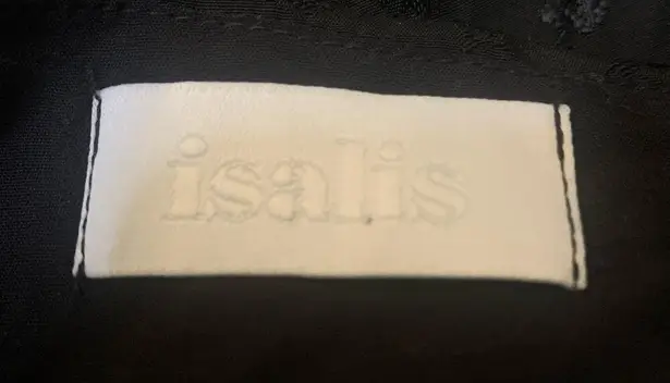 Isalis black small floral print sleeveless mini shift dress size M