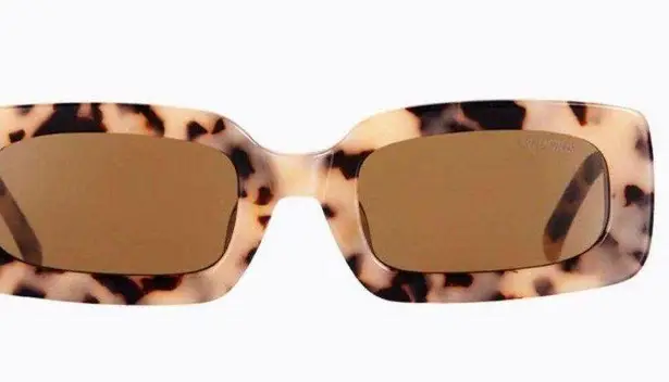 Poppy Lissiman NEW Marteeni Sunglasses in Cream Acrylic Acetate Tortoiseshell