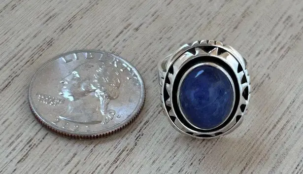 NEW Natural Blue Tanzanite 925 Sterling Silver Oval Ring Size 7