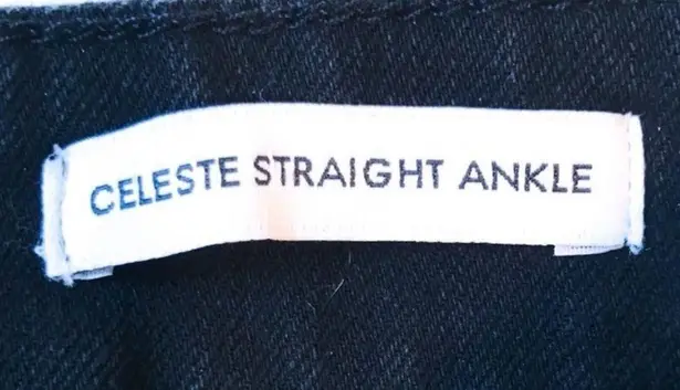 Skinny Girl CELESTE HIGH RISE STRAIGHT ANKLE BLACK DENIM JEAN PANTS 25/0