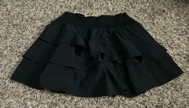 Aerie Black  Maggie Ruffle Tennis Skirt