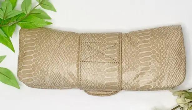 Samoe Bowtie Faux Snakeskin Clutch / Crossbody