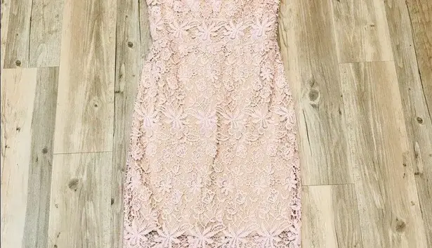 Bisou Bisou  Blush Pink Lace dress sz 8