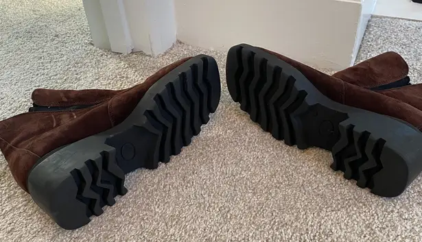 Bogner Apparel Bogner Ankle Suede Boot Chunky Platform Heel