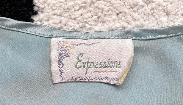 Vintage Blue Satin Slip L Size L