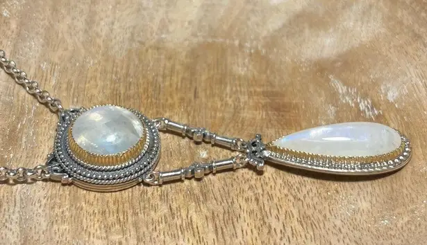 Sterling Silver Konstantino Labradorite 18K Yellow Gold & Drop Pendant Necklace