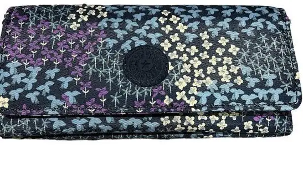 Kipling  Teddi Tri-Fold Wallet Navy Blue and Purple