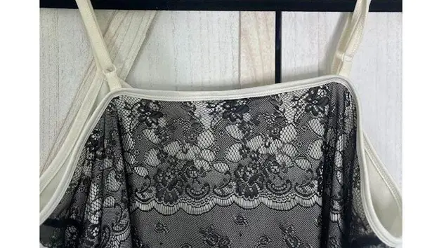 Fashion Bug Vintage Y2K Whimisgoth Goth Dark Academia Tank Top Black Lace 0X