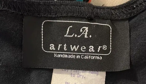 VTG L.A. Artwear Handmade Native American Women Sleeveless Maxi Sundress XL Black