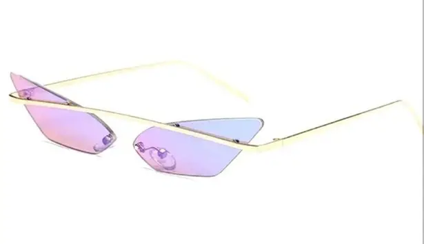 Celeb Style Micro Shades • Multicolored Custom Sunglasses Rimless Fashionista