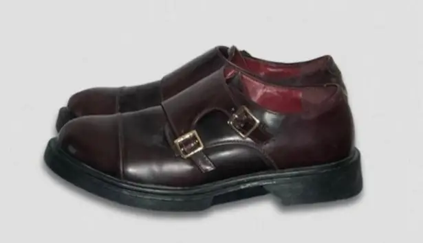 Electric Karma Scotty Wine Loafer Shoes Double Buckle Leather Burgundy Women's 7 Red