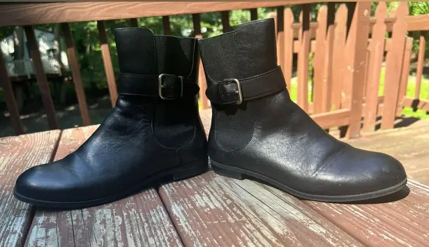 G.H. Bass &Co. G.H. Bass & Co. Women's Allison Ankle Black Buckle Casual Boots/Bootie|Size:6.5M