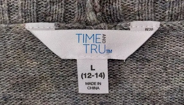 Light Gray Cowl Neck Knit Sweater Top Cozy Style Women’s Size Large Warm Design!