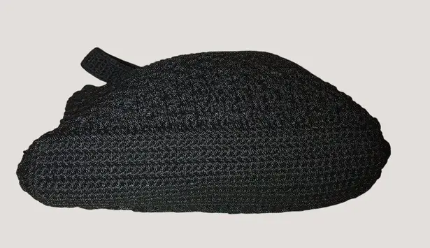 The Sak Black Crochet Shoulder Bag Zipper Closure Inner Pocket