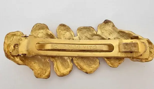 Dolce Vita Gold Gilt Hair Barrette Gold tone textured metal
