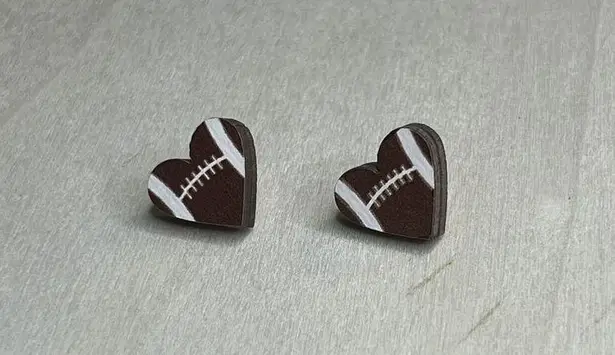 Handmade CUTE Team SPORTS Football  Balls Stud Post Earrings NEW