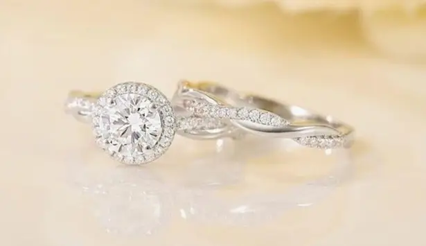 Engagement Ring Wedding Set White Gold Plated 8.5 Wedding Rings Women CZ CT