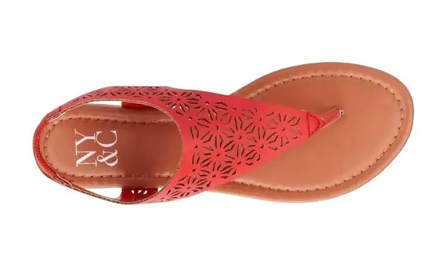 New York & Company Nikki Hooded Perforated Thong Sandal