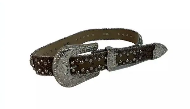 Blazin Roxx womens size Small bling faux leather rhinestone western belt NWOT