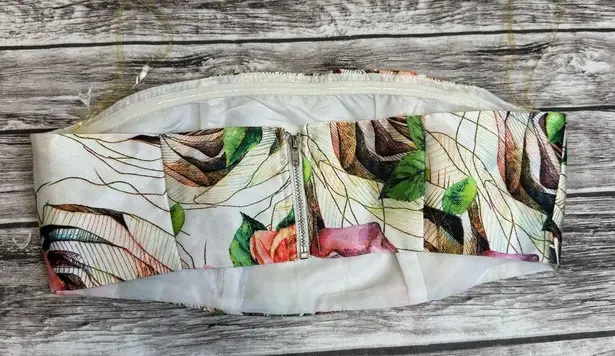 L'atiste by Amy Women's Strapless Bandeau Top S SM Small Ivory Pink Green Brown White