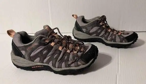 Merrell (J535264) depart dark gull grey trail hiking shoe women size 8