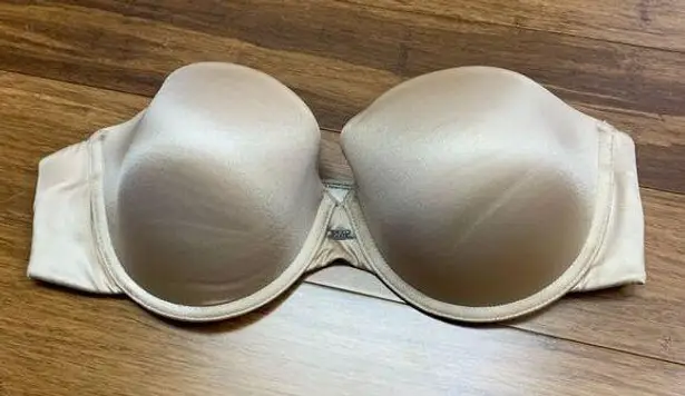 Maidenform Bra Women 34C Beige Self Expressions Strapless Beige Smooth Underwire